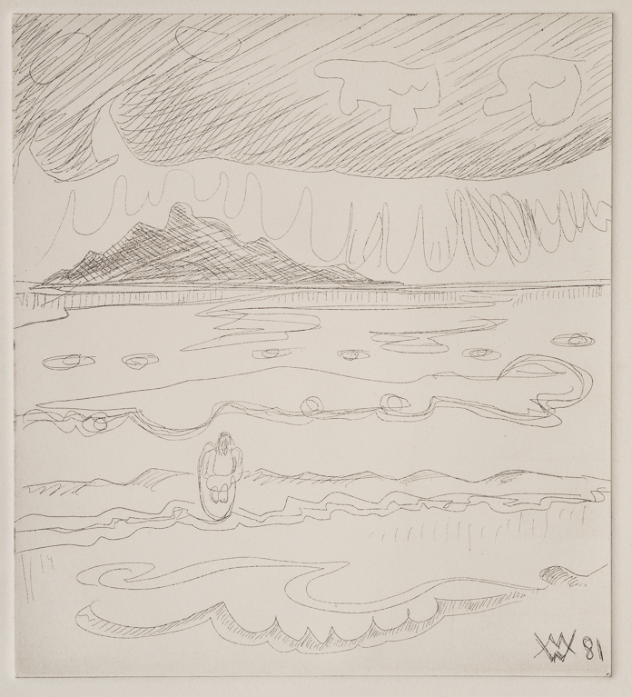 Surfer, 1981print 7.5" x 6.75"paper 11" x 7.5"