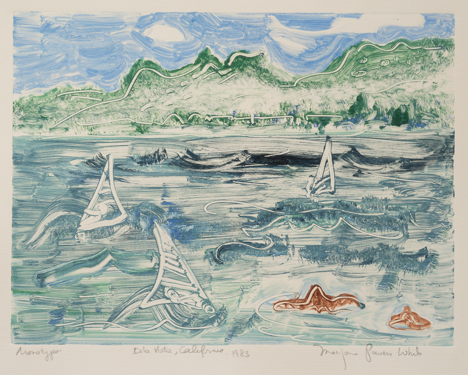 Isla Vista California 1983 (Windsurfers)print 9" x 12"paper 11" x 16.25"