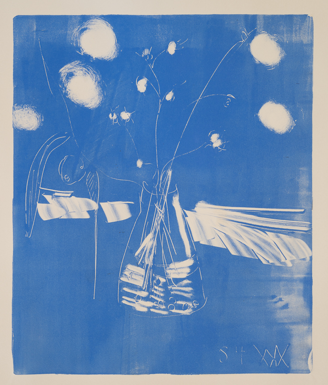 Glass Vase in Blue, 1984print 12" x 10"paper 19" x 13.25"